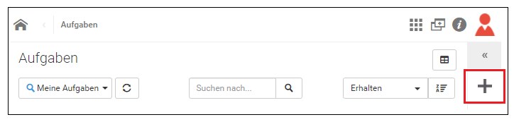 Eine Übersicht mit drei Eingabemasken sowie einem Plus-Symbol rechts davon ist zu sehen.