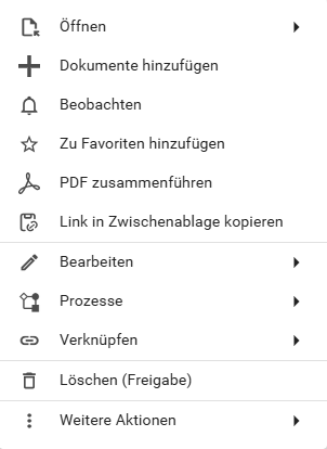 Es ist ein zusammengeklapptes Kontextmenü zu sehen.