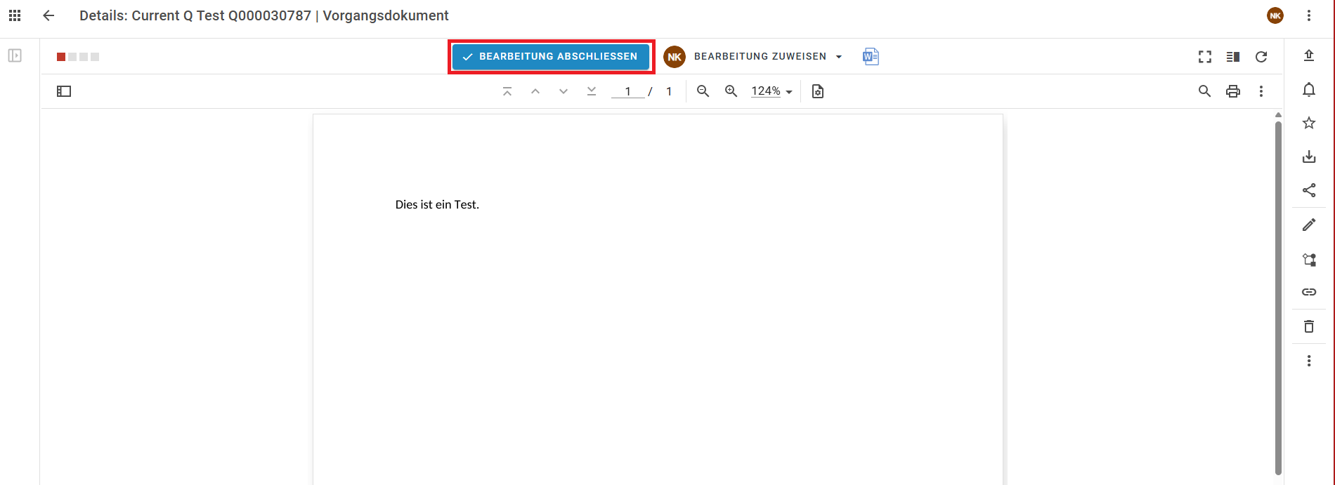Auf dem Bild ist das aktualisierte Dokument zu sehen.