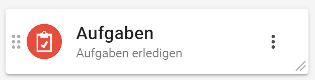 Es wird das Widget Aufgaben gezeigt.