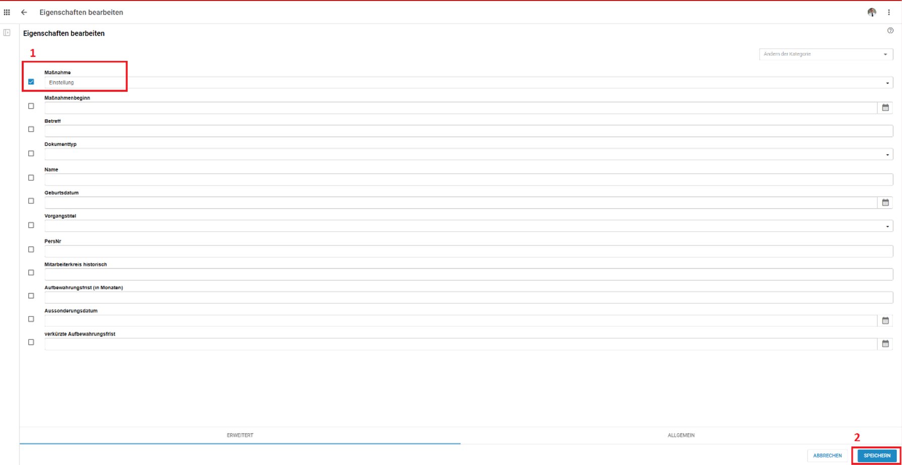 Ihnen wird das Smart Modify angezeigt.