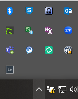 Zu sehen ist das Icon zu d.velop local edit im System Tray.