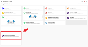 Sie sehen die Dashboardansicht mit dem Widget